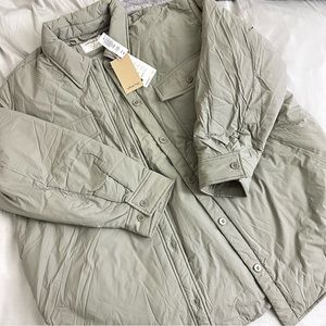 Aritzia Wilfred Free Ganna Shirt Jacket in dry basil green